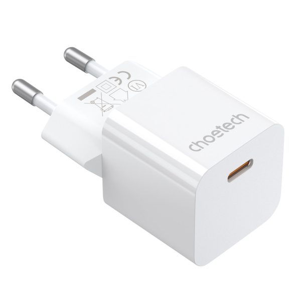 20W USB lādētājs C tipa balts