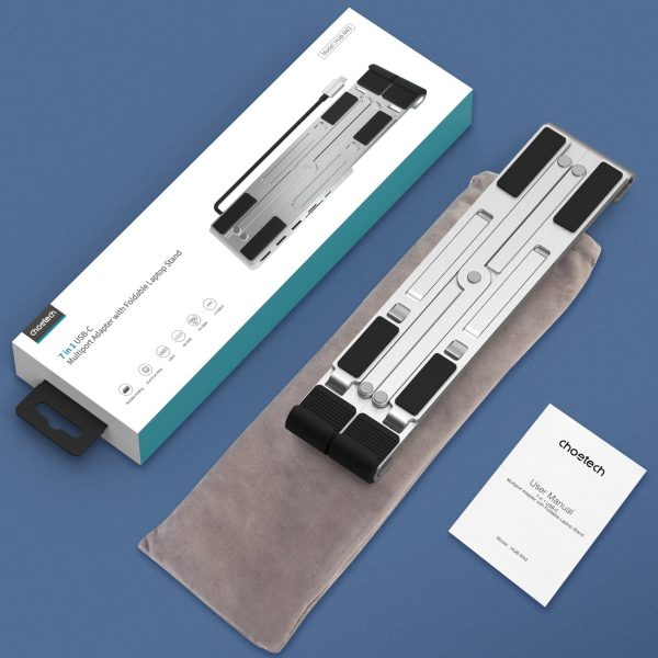 Stāviet par PD USB-C HDMI 2XUSB-A 1XUSB-C 1XSD 1XTF melnais klēpjdators