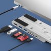 Stāviet par PD USB-C HDMI 2XUSB-A 1XUSB-C 1XSD 1XTF melnais klēpjdators