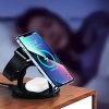 Indukcijas uzlādes stacija iPhone AirPods Pro Apple Watch 3in1 Black