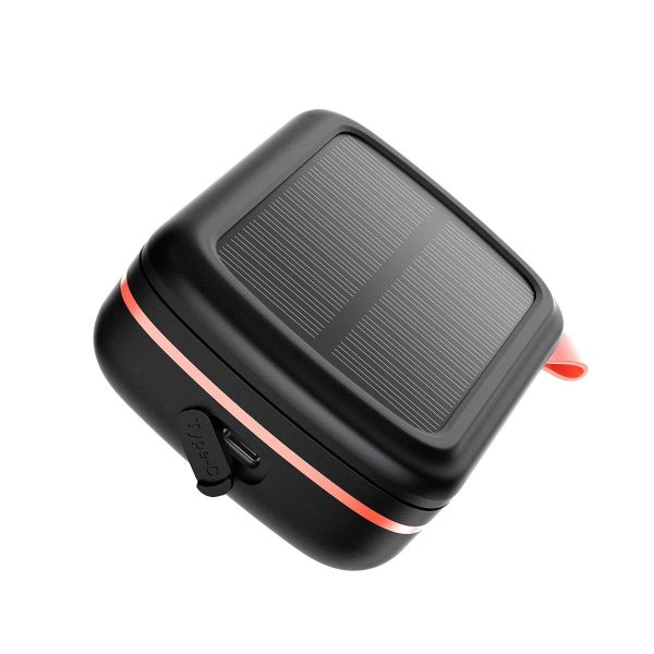 Ūdensnecaurlaidīgas TWS bezvadu austiņas ar saules lādētāju un 2500mAh PowerBank melna