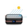 Ūdensnecaurlaidīgas TWS bezvadu austiņas ar saules lādētāju un 2500mAh PowerBank melna