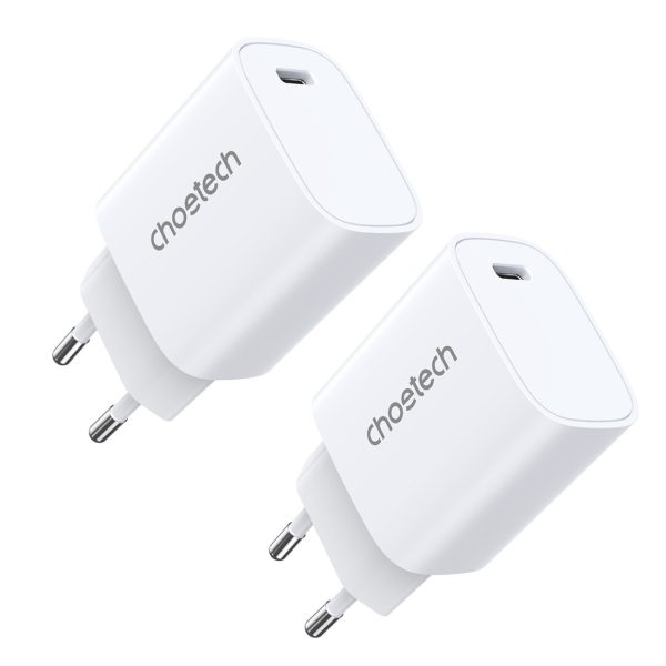 Tīkla lādētājs Q5004 20W PD iPhone 12 13 Set 2 PCS White White