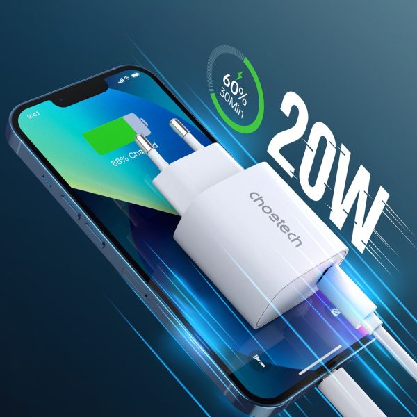Tīkla lādētājs Q5004 20W PD iPhone 12 13 Set 2 PCS White White