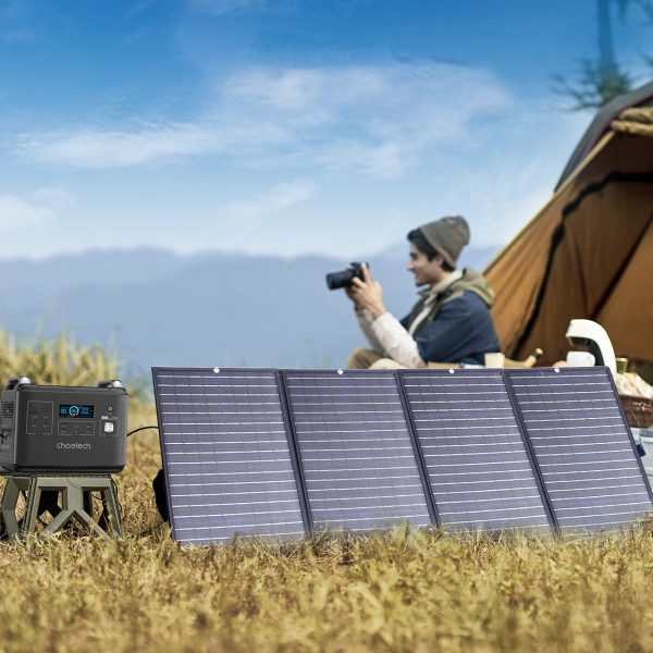 Saules saules lādētāja locīšana 160W melna