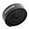 Kabeļa organizators 1m melns velcro lente