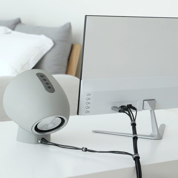 Kabeļa organizators 1m melns velcro lente