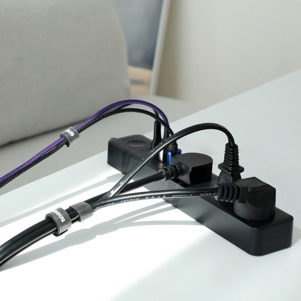 Kabeļa organizators 1m melns velcro lente