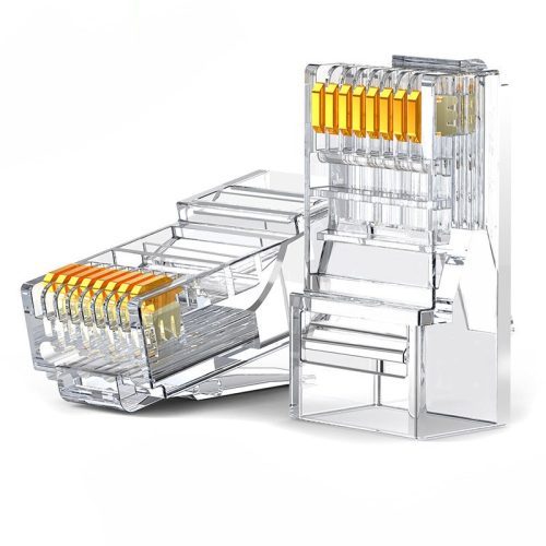 Spraudņa gals RJ45 8p8c Cat 6 caurspīdīgs komplekts 10gab