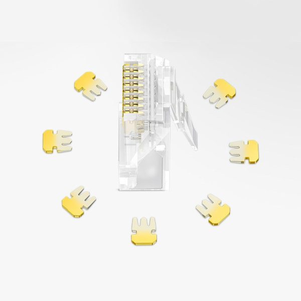 Spraudņa gals RJ45 8p8c Cat 6 caurspīdīgs komplekts 10gab