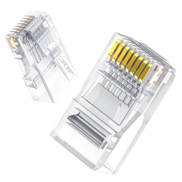 Spraudņa gals RJ45 8p8c Cat 6 caurspīdīgs komplekts 100gab