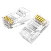 Spraudņa gals RJ45 8p8c Cat 6 caurspīdīgs komplekts 100gab