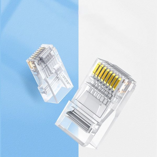 Spraudņa gals RJ45 8p8c Cat 6 caurspīdīgs komplekts 100gab
