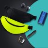 Running Belt Sachet Nieres korpuss tālruņa atslēgu dokumentu portfelis Melnais portfelis