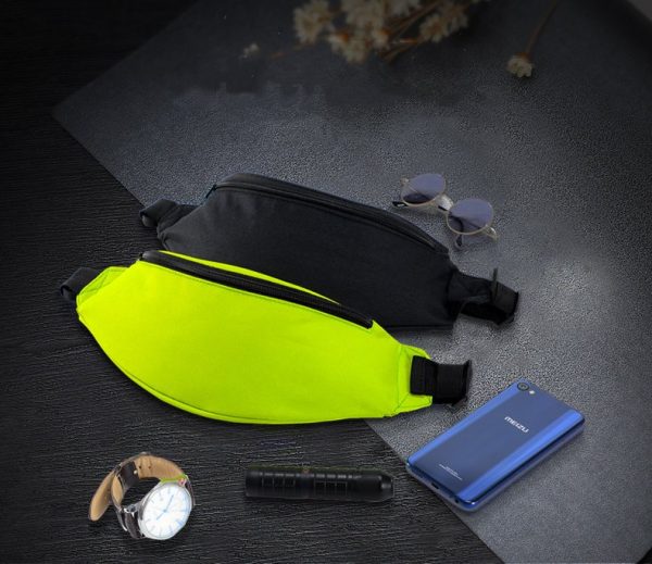 Running Belt Sachet Nieres korpuss tālruņa atslēgu dokumentu portfelis Melnais portfelis