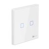 1016889-3-dwukanalowy-dotykowy-wlacznik-swiatla-pr-sonoff-hurtownia-sklep Divkanālu pieskāriena gaismas slēdža wifi poga tālvadības pults 433 MHz balts T2EU2C-RF