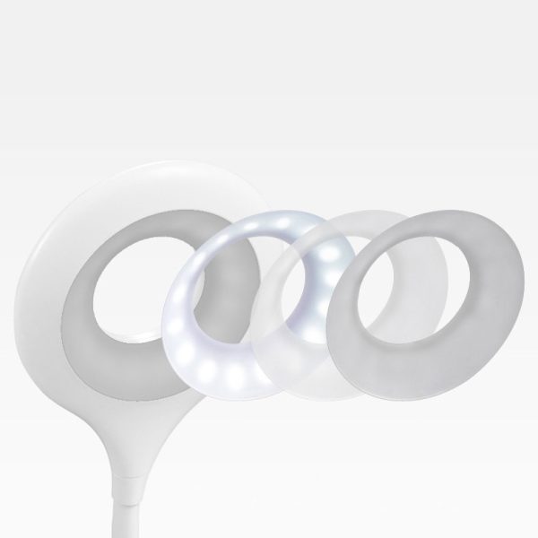 Bezvadu LED lukturis lasīšanai ar klipu + mikro USB kabeli melns