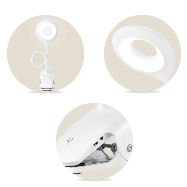 Bezvadu LED lukturis lasīšanai ar klipu + mikro USB kabeli melns