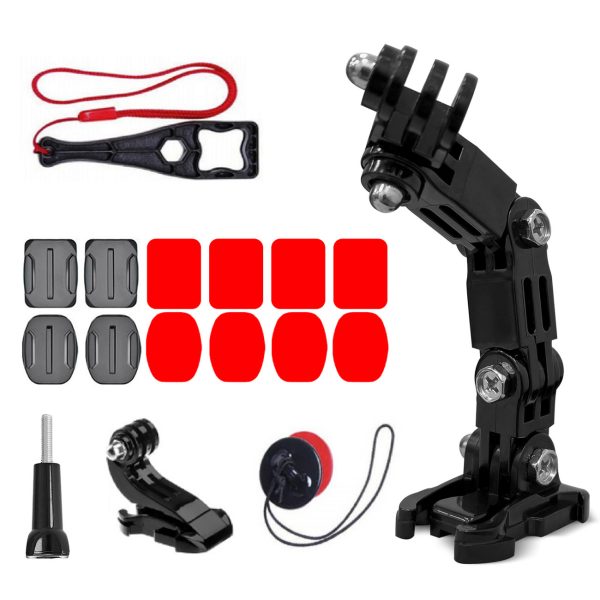 Montāžas piederumu komplekts ķiverei GoPro DJI Insta360 Sjcam Eken sporta kamerai