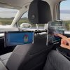 Automašīnas tālruņa turētājs dubultā galvas balsts