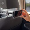 Automašīnas turētājs planšetdatoram galvas balsts ar melnu pakaramo 2in1