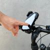 Spēcīgs tālruņa turētājs motocikla motorollera melna stūre