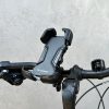 Spēcīgs tālruņa turētājs motocikla motorollera melna stūre