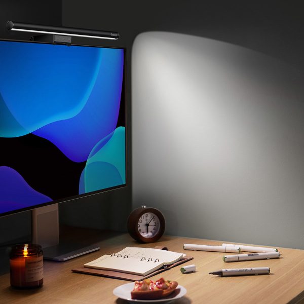 LED lampa monitora ekrāns darbvirsmas ekrāna apgaismojumam melns i-wok2