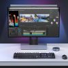 Bezvadu LED lukturu apgaismojums ekrāna monitora Engeense Black - iestatiet 2 datorus.
