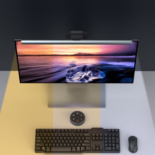 Bezvadu LED lukturu apgaismojums ekrāna monitora Engeense Black - iestatiet 2 datorus.