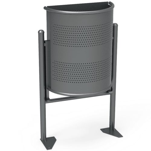 Urban Basket Street Semi -Round Wall Grey 30L