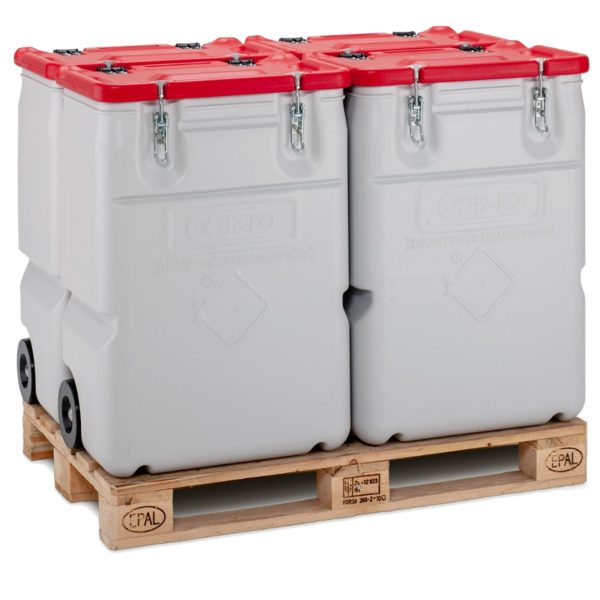 Mobil Box 170L bīstamo atkritumu konteiners - sarkans