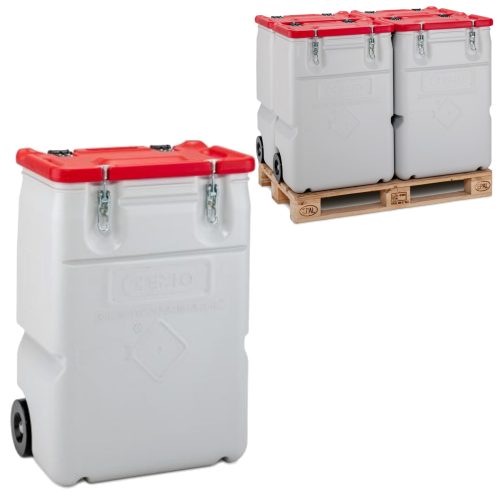 Mobil Box 170L bīstamo atkritumu konteiners - sarkans