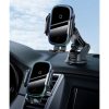 Automātiska elektriskā automašīna rokturis bezvadu lādētājs Qi 15W melns