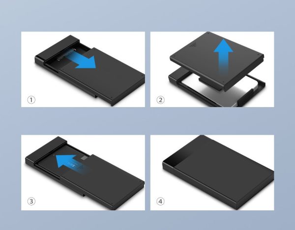 HDD SSD SSD korpusa SATA 2,5 '' USB 3.2 1. MDS kabata