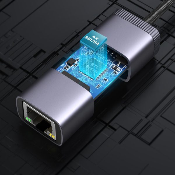 Ārējais USB tīkla kartes tips C - RJ45 1Gbps