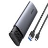 Kabata diska apvalka cietais disks M.2 B-Key SATA 3.0 pelēks + USB kabeļa tips C
