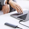 Kabata diska apvalka cietais disks M.2 B-Key SATA 3.0 pelēks + USB kabeļa tips C