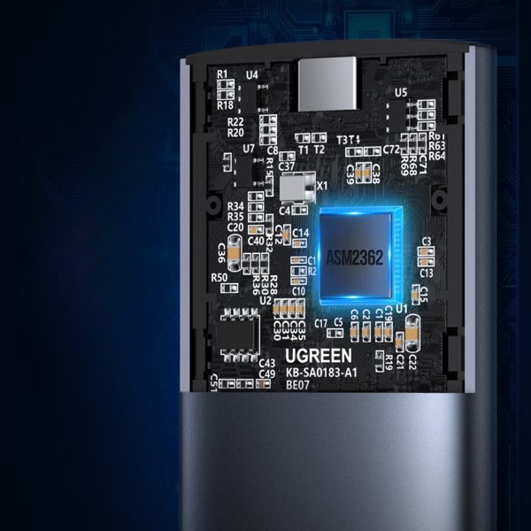 Kabata diska apvalka cietais disks M.2 B-Key SATA 3.0 pelēks + USB kabeļa tips C