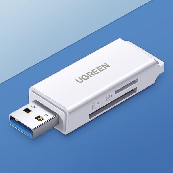 Pārnēsājams TF/SD karšu lasītājs zem USB 3.0 melna