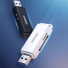 Pārnēsājams TF/SD karšu lasītājs zem USB 3.0 melna