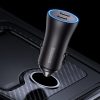 Zelta kontaktoru pro 2xusB-C 40W pelēkās automašīnas lādētājs