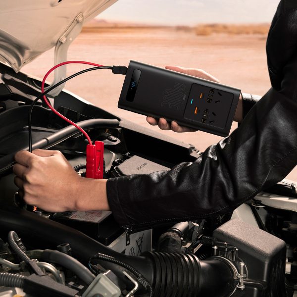 CAR 12V strāvas sprieguma pārveidotājs - 220V IGBT 300W (CN/Eu spraudnis) melns