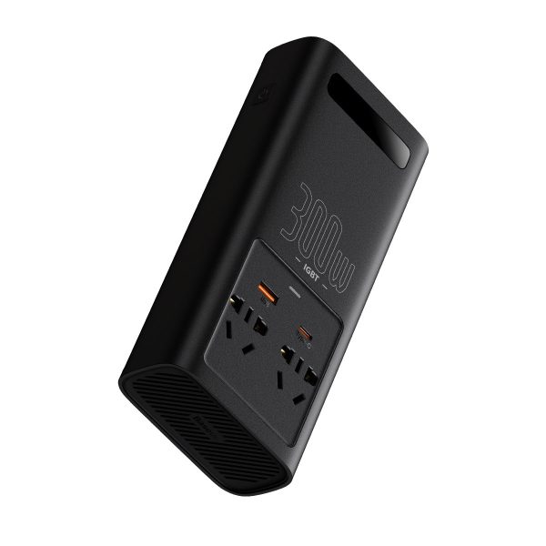CAR 12V strāvas sprieguma pārveidotājs - 220V IGBT 300W (CN/Eu spraudnis) melns