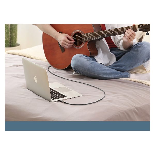 Audio adapteris 3,5 mm (vīrietis) pie 6,35 mm mini ligzda (mātīte) pelēks