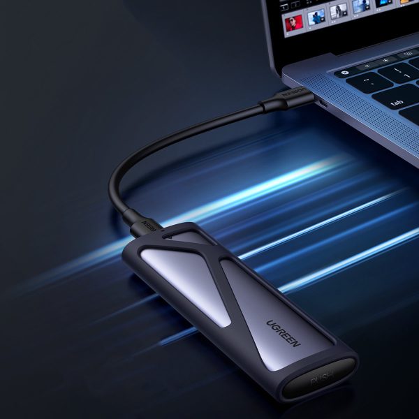 Kabatas korpuss SSD M.2 USB 3.2 Gen 2 Superspeed USB 10Gbps pelēkā krāsā