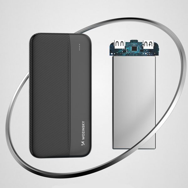 PowerBank li-po 1000mah 2xusb melns
