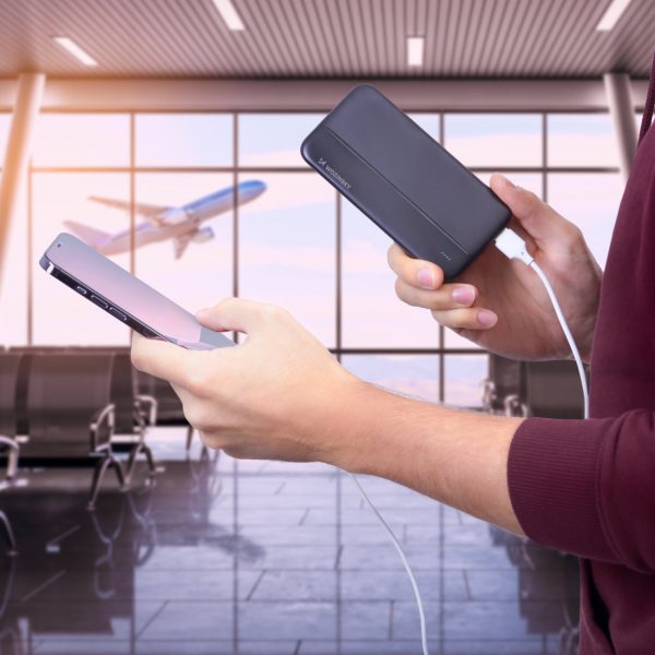 PowerBank li-po 1000mah 2xusb melns
