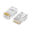 Twist RJ45 8p8c UTP CAT spraudņa gals. 5 5e caurspīdīgi 100gab