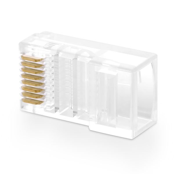 Twist RJ45 8p8c UTP CAT spraudņa gals. 5 5e caurspīdīgi 100gab
